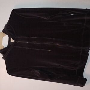 Jet black velor jacket